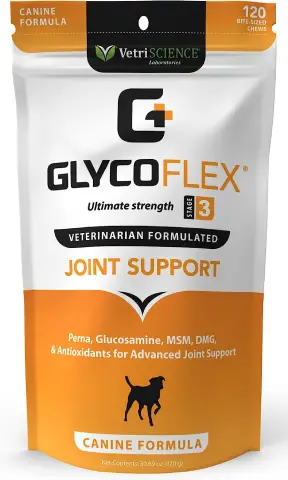 VETRISCIENCE Glycoflex 3 Clinically Proven Hip And Joint Supplement With Glucosamine For Dogs
